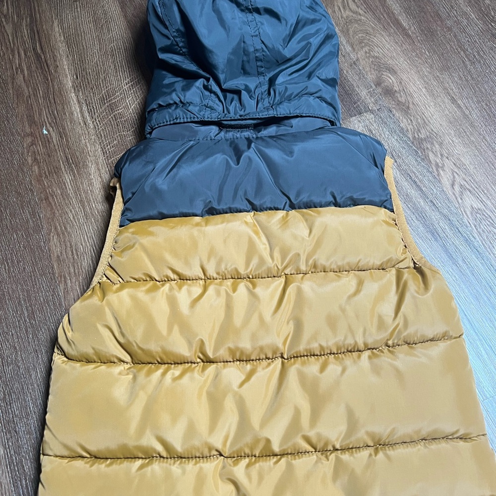 H&M Brown and Black Hooded Puffer Vest - Picture 2 of 2